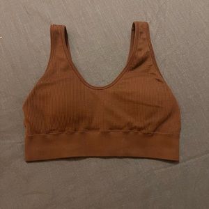 Brown sports bra